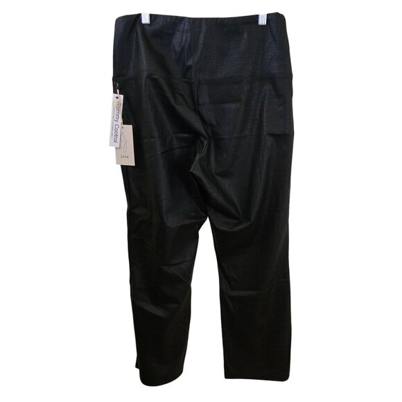 Joie NWT Croc Embossed Faux Leather Pull On Straight Leg Pants Size L - Picture 2 of 6